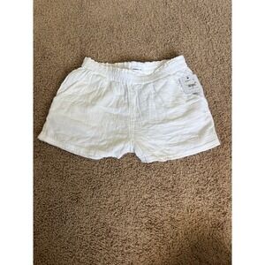ONeill Carla Shorts Womens Medium White Gauze Elastic Waist Beach SP3408016 NWT